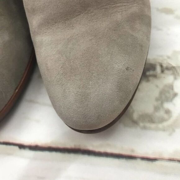 Sam Edelman Petty Taupe Gray Suede Low Heel Ankle Booties womens 6 - Picture 8 of 8